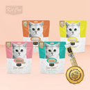 Cat Treat - Purr Purée - Value Pack - Tuna & Fiber (Hairball) - 15 g sachet, pack of 40 - J & J Pet Club - Kit Cat