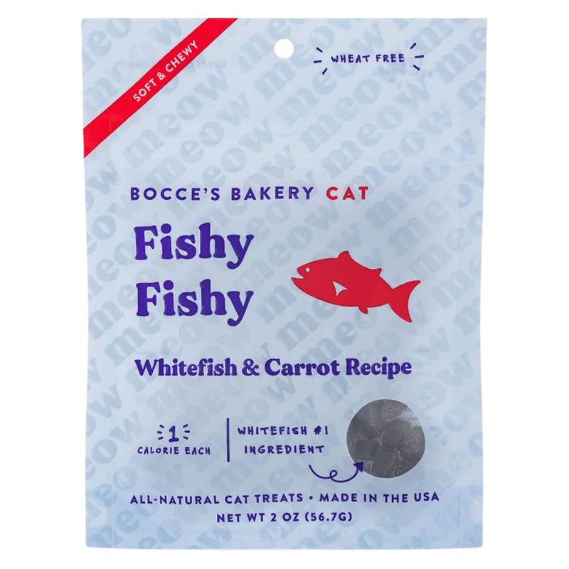 Cat Treat - SOFT & CHEWY - Fishy Fishy - Fish & Carrot Recipe - 2 oz - J & J Pet Club - Bocce's Bakery