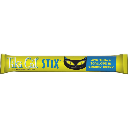 Cat Treat - STIX - Silky Smooth Meaty Treat - Tuna & Scallops Mousse - 0.5 oz tube, pack of 6 - J & J Pet Club - Tiki Cat
