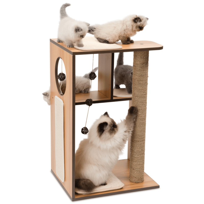 Cat Tree - Vesper Box Large - Walnut - 78 cm - J & J Pet Club - Catit