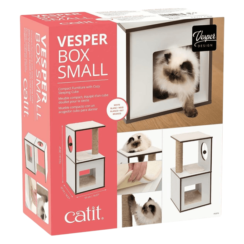 Cat Tree - Vesper Box Small - Walnut - 72.5 cm - J & J Pet Club - Catit