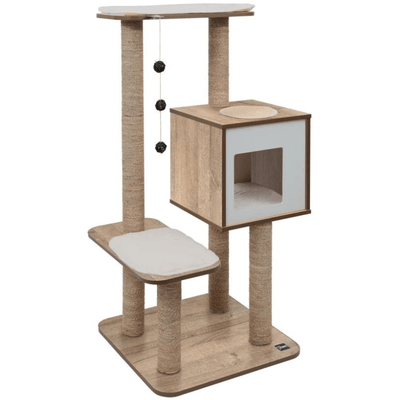 Cat Tree - Vesper High Base - Oak - 121.5 cm - J & J Pet Club - Catit