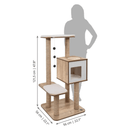 Cat Tree - Vesper High Base - Oak - 121.5 cm - J & J Pet Club - Catit