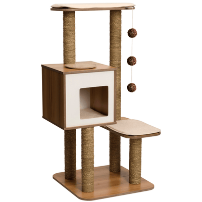 Cat Tree - Vesper High Base - Walnut - 121.5 cm - J & J Pet Club - Catit