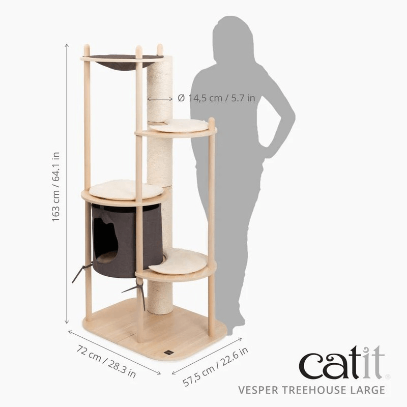 Cat Tree - Vesper Treehouse - Large - 163 cm - J & J Pet Club - Catit