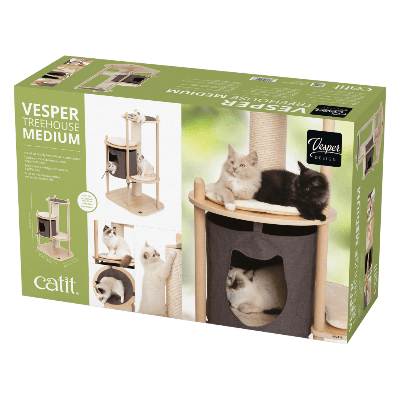 Cat Tree - Vesper Treehouse - Medium - 124.5 cm - J & J Pet Club - Catit