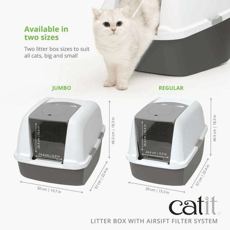 Catit Litter Box with Airsift Filter System - Jumbo - J & J Pet Club - Catit