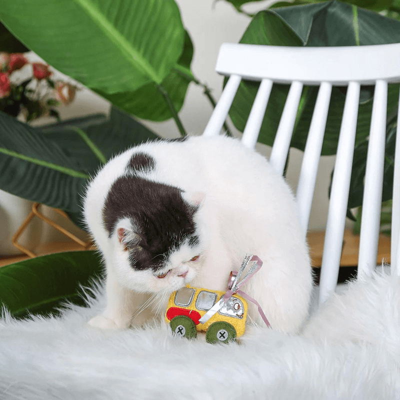 Catnip Cat Toy - Crazy Catcher - Bus - J & J Pet Club - HugSmart