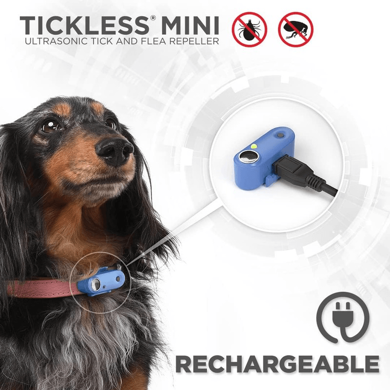 Chemical-Free, Ultrasonic Ttick and Flea Repellent, Rechargeable For Small Breed Dogs - J & J Pet Club - TICKLESS