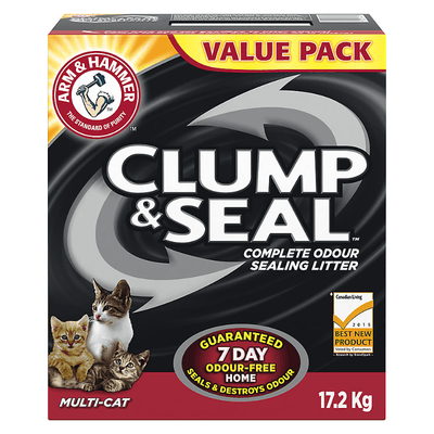Clumping Cat Litter - CLUMP & SEAL Complete Odour Sealing, Multi-Cat - J & J Pet Club - Arm & Hammer