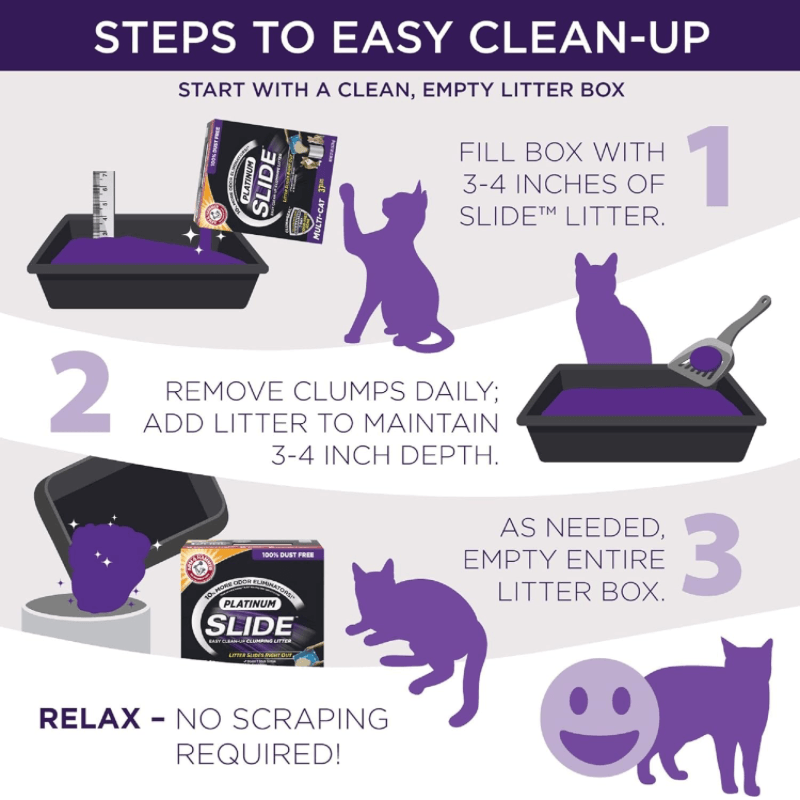 Clumping Cat Litter, SLIDE Easy Clean-Up, Multi-Cat - J & J Pet Club - Arm & Hammer