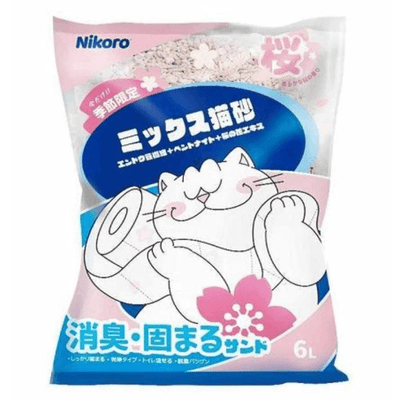 Composite Tofu Cat Litter - Sakura - 6 L - J & J Pet Club - Nikoro