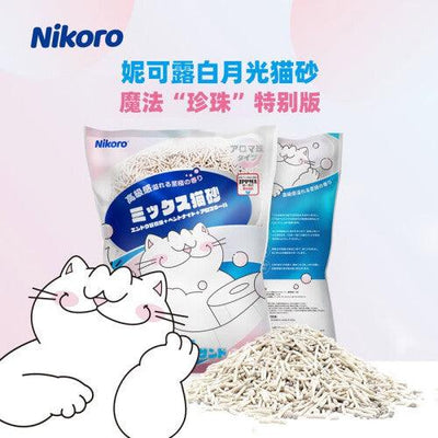 Composite Tofu Cat Litter - White Pearl - 6 L - J & J Pet Club - Nikoro