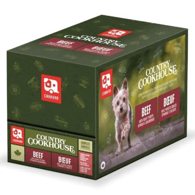 Cooked Dog Food - COUNTRY COOKHOUSE - Gently Cooked Beef Meal - 1 lb - J & J Pet Club - Caravan