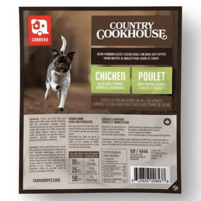 Cooked Dog Food - COUNTRY COOKHOUSE - Gently Cooked Chicken Meal - 1 lb - J & J Pet Club - Caravan
