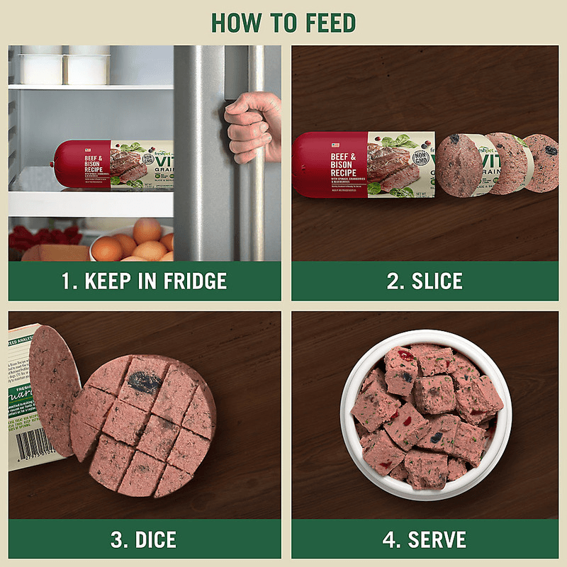Cooked Dog Food - VITAL - Grain Free Beef & Bison Recipe - J & J Pet Club - Freshpet