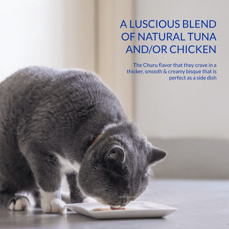 Creamy Cat Treat - CHURU BISQUE - Chicken Recipe - 1.4 oz pouch - J & J Pet Club - Inaba