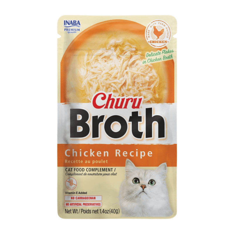 Creamy Cat Treat - CHURU BROTH - Chicken Recipe - 1.4 oz pouch - J & J Pet Club - Inaba