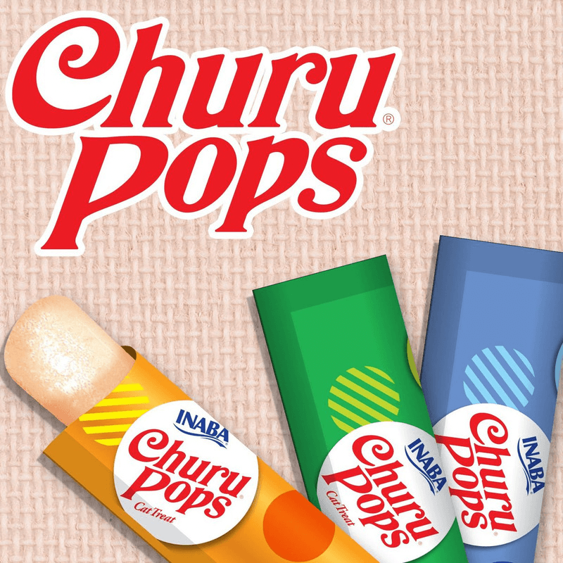 Creamy Cat Treat - CHURU POPS - Tuna with Chicken Recipe - 0.5 oz tube, 4 ct - J & J Pet Club - Inaba