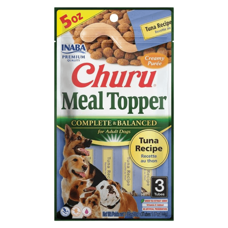 Creamy Dog Treat - CHURU - Meal Topper - Tuna Recipe - 1.69 oz tube, 3 ct - J & J Pet Club - Inaba