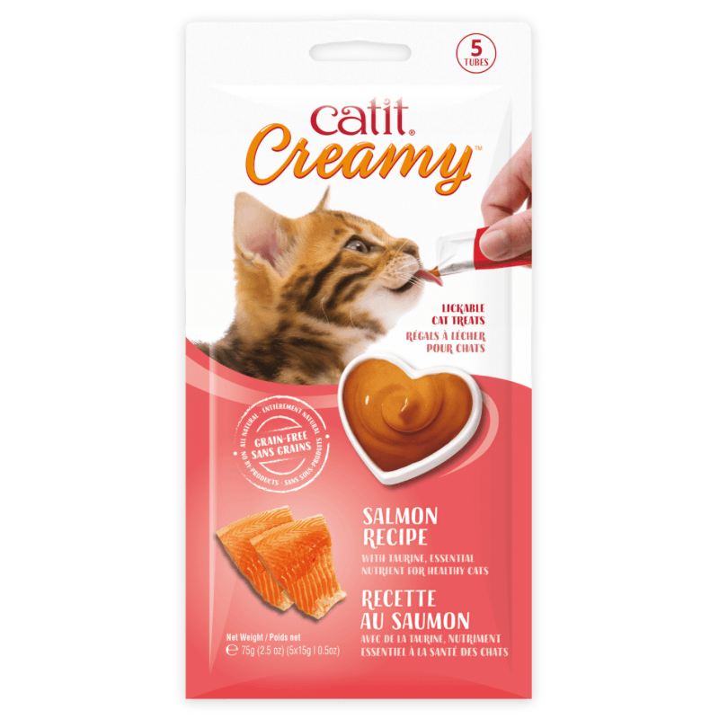Creamy Lickable Cat Treat - Salmon Flavor - J & J Pet Club - Catit