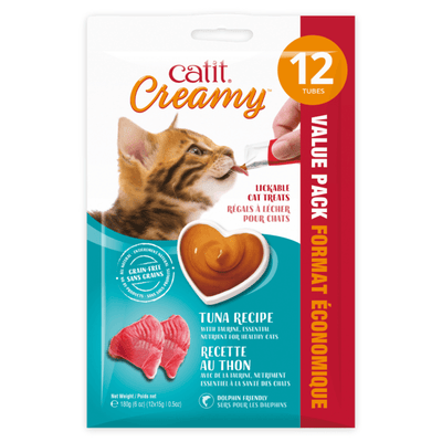 Creamy Lickable Cat Treat - Tuna Flavor - J & J Pet Club - Catit