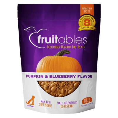 Crunchy Baked Dog Treat - Pumpkin & Blueberry Flavor - J & J Pet Club - Fruitables