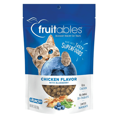 Crunchy Cat Treat - Chicken Flavor with Blueberry - 2.5 oz - J & J Pet Club - Fruitables