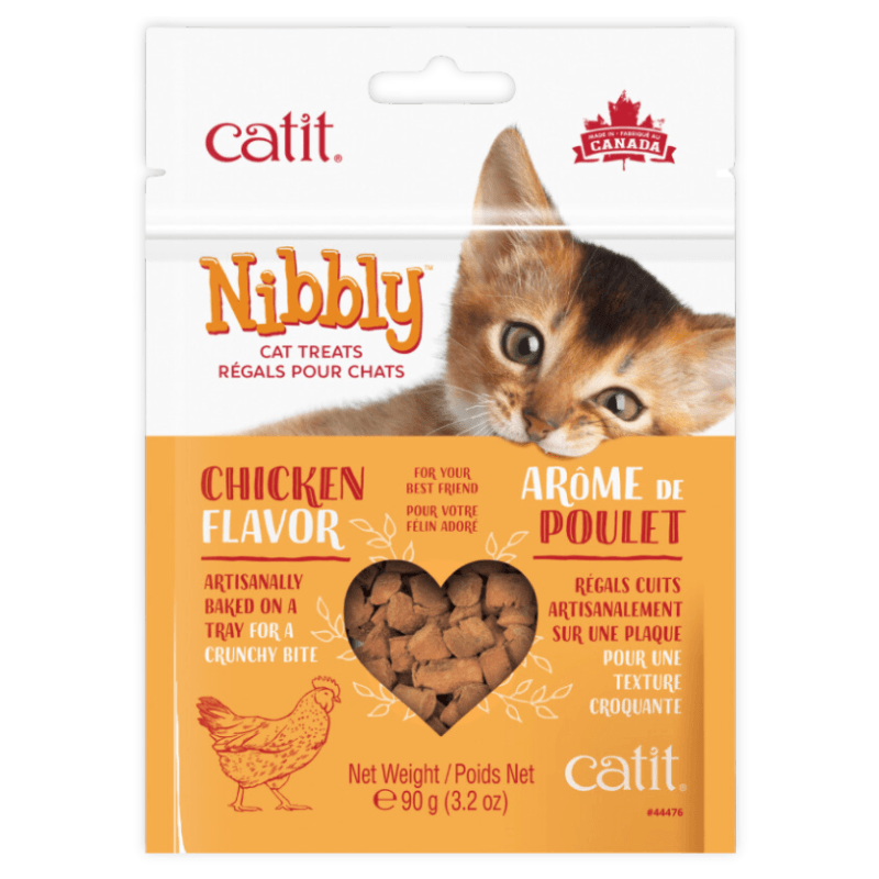 Crunchy Cat Treat - Nibbly Crispy - Chicken Flavor - 90 g - J & J Pet Club - Catit