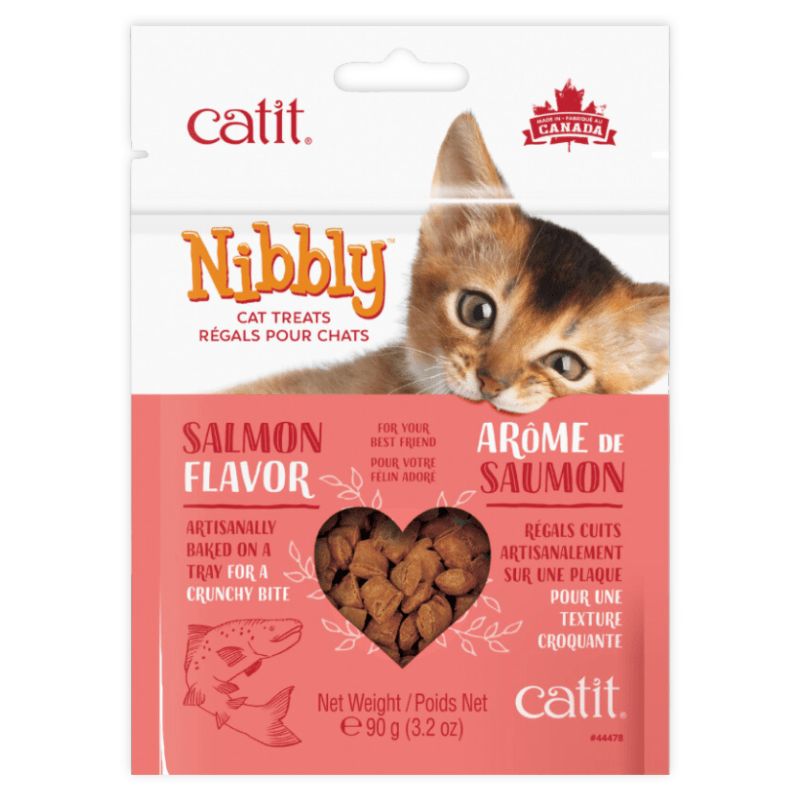 Crunchy Cat Treat - Nibbly Crispy - Salmon Flavor - 90 g - J & J Pet Club - Catit