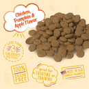Crunchy Dog Treat - GRAIN FREE CRUNCH - Chicken, Pumpkin & Apple Flavor - 8 oz - J & J Pet Club - Charlee Bear
