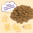 Crunchy Dog Treat - GRAIN FREE CRUNCH - Turkey, Sweet Potato & Cranberry Flavor - 8 oz - J & J Pet Club - Charlee Bear