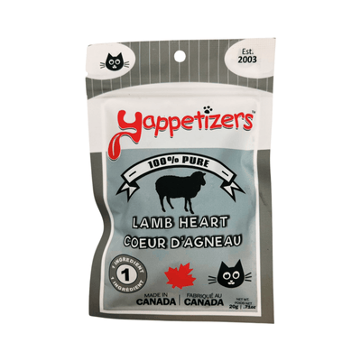 Dehydrated Cat Treat - Lamb Heart - 20 g - J & J Pet Club - Yappetizers