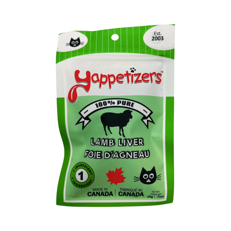Dehydrated Cat Treat - Lamb Liver - 20 g - J & J Pet Club - Yappetizers