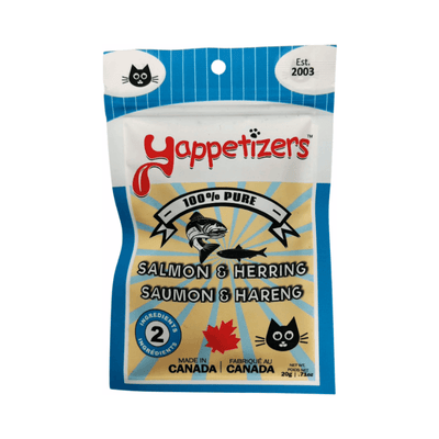 Dehydrated Cat Treat - Salmon + Herring - 20 g - J & J Pet Club - Yappetizers