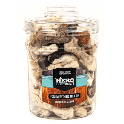 Dehydrated Dog Treat - Rabbit Ears - 1 pc (Bulk) - J & J Pet Club - Hero Dog Treats