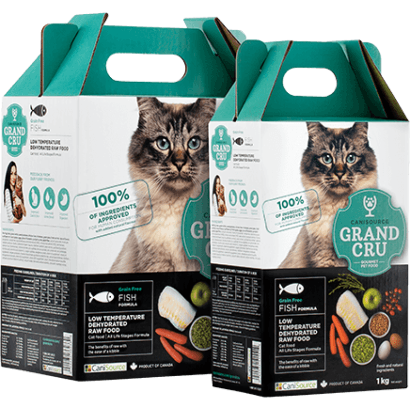 Dehydrated Raw Cat Food - GRAND CRU - Grain Free Fish Formula - J & J Pet Club - Canisource