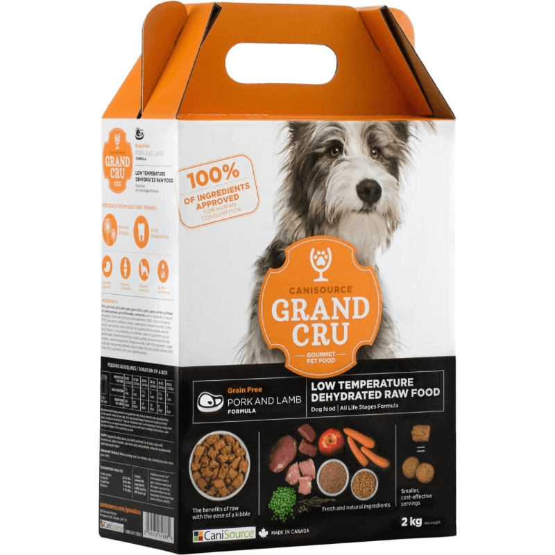 Dehydrated Raw Dog Food - GRAND CRU - Grain Free Pork & Lamb Formula - J & J Pet Club - Canisource