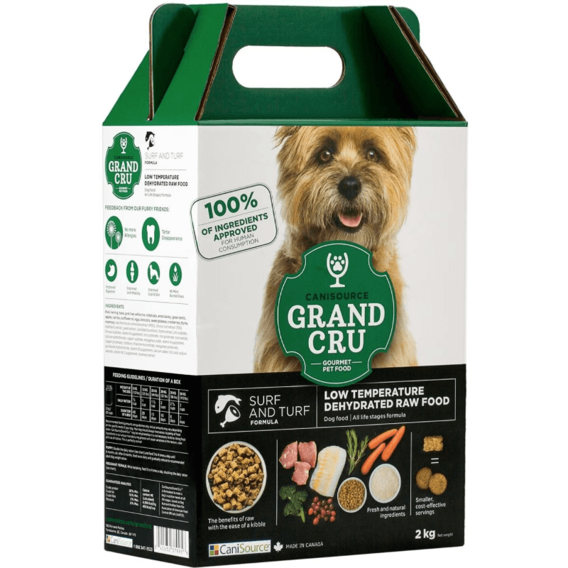 Dehydrated Raw Dog Food - GRAND CRU - Surf & Turf Formula - J & J Pet Club - Canisource