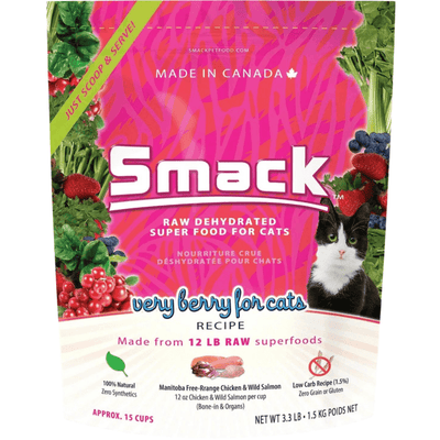 Dehydrated Raw Super Cat Food - Very Berry - J & J Pet Club - Smack