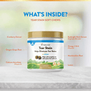 Dog & Cat Supplement - GROOMING AID - Tear Stain - Helps Eliminate Tear Stains + Lutein Soft - 120 soft chews - J & J Pet Club - Naturvet