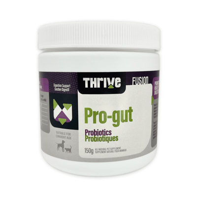 Dog & Cat Supplement, Pro-Gut Probiotics Fusion, 150 g - J & J Pet Club - Thrive