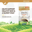 Dog & Cat Supplement - SCOOPABLES - SKIN & COAT, Omega-Gold Essential Fatty Aids + Anchovy Oil & Salmon Protein - 45 scoops - J & J Pet Club - Naturvet