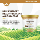 Dog & Cat Supplement - SKIN & COAT CARE, Omega-Gold Essential Fatty Aids + Salmon Oil - 90 soft chews - J & J Pet Club - Naturvet