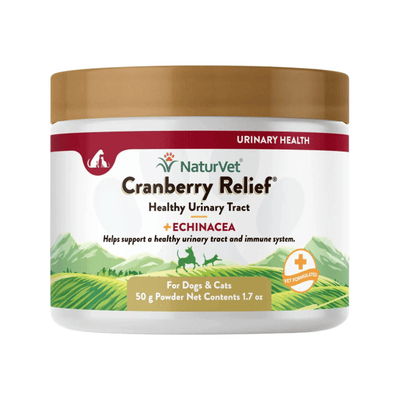 Dog & Cat Supplement - URINARY HEALTH - Cranberry Relief + Echinacea - 50 g powder - J & J Pet Club - Naturvet
