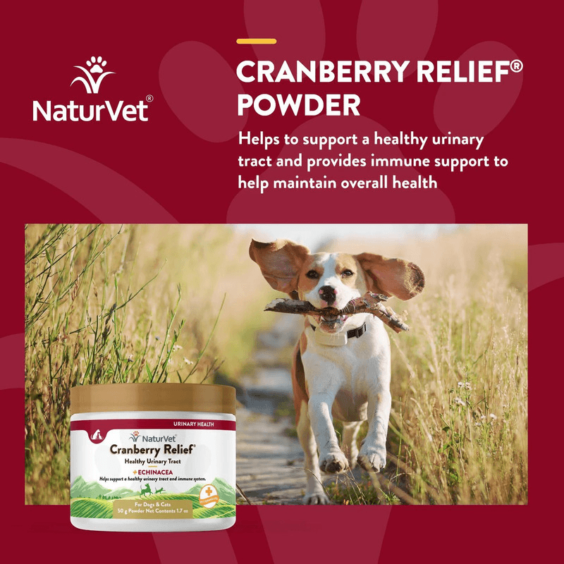 Dog & Cat Supplement - URINARY HEALTH - Cranberry Relief + Echinacea - 50 g powder - J & J Pet Club - Naturvet