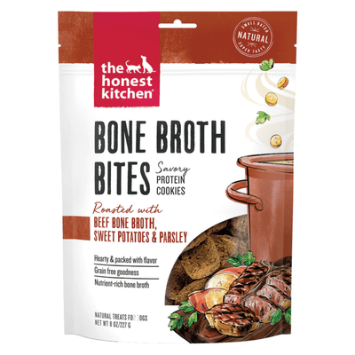 Dog Biscuits - BONE BROTH BITES - Beef Bone Broth, Sweet Potatoes & Parsley - 8 oz - J & J Pet Club - The Honest Kitchen
