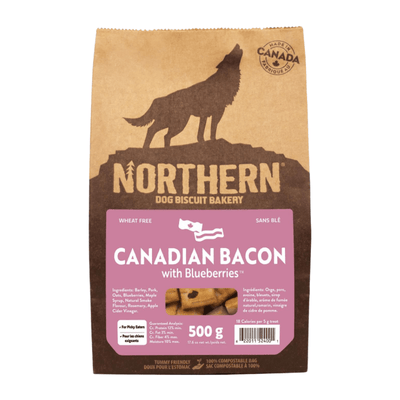 Dog Biscuits - Canadian Bacon with Blueberries - 500 g - J & J Pet Club - Northern