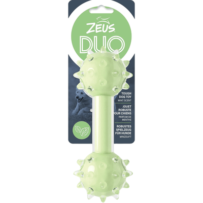 Dog Chewing Toy - DUO - Spike Dumbbell - Mint Scent - J & J Pet Club - Zeus