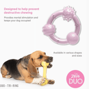 Dog Chewing Toy - DUO, Tri-Ring, Coconut Scent - J & J Pet Club - Zeus